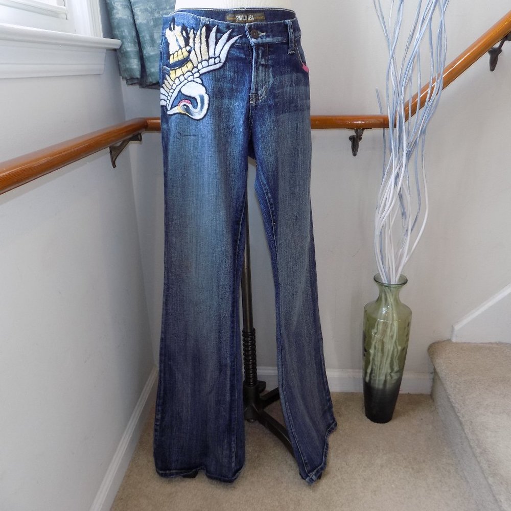 SWITCH USA Denim Jeans Embroidered Size 31